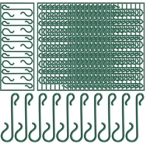 Green Christmas Tree Hooks Mini Hangers for Christmas Tree, Garland, and Vine (200) (1/5)