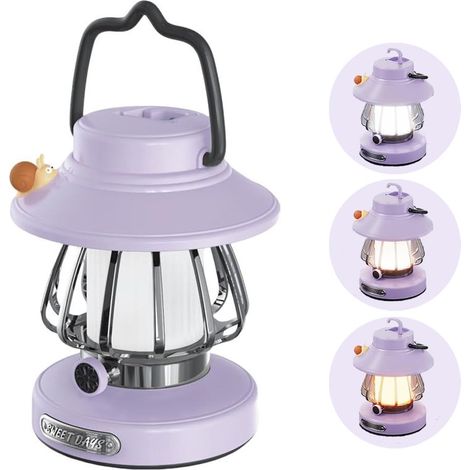 Lanterne de camping pour enfants, lampe de poche LED rechargeable et veilleuse – Lampe escargot portable pour aventures en intérieur/extérieur (1/5)