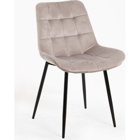 Sillas Comedor - Silla Teray Terciopelo - Gris claro (1/5)