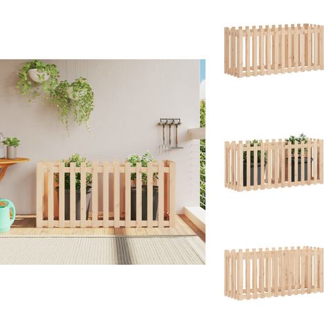 Lit surélevé de jardin design de clôture 150x50x70cm pin massif - Jardinière - Bac À Plantation - Pot De Fleurs Extérieur - Décoration Jardin - Bois Massif (1/5)