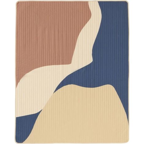 Nobodinoz LANDSCAPE Bettdecke, Steppdecke für ein Einzelbett, 142 x 235 cm, Farbe: Blauer Canyon (1/3)