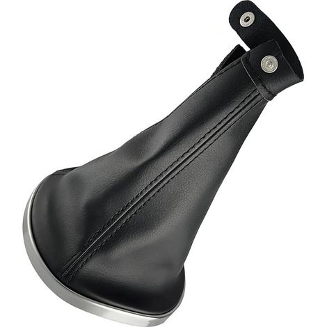 Soufflet de levier de vitesse avec bouton pour Lancia Ypsilon (843) 2003-2011 avec cadre extérieur chromé et bague intérieure 735442310