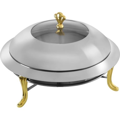 Plat de service, Acier inoxydable, Capacité de 3L (1/2)