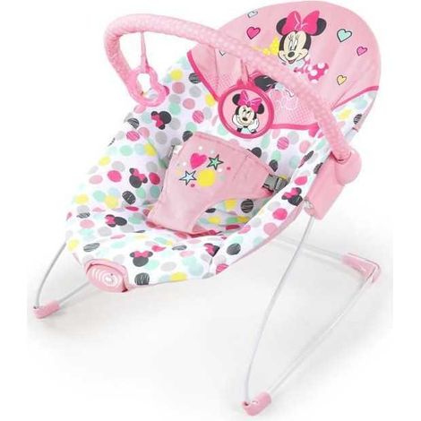 Disney Baby Transat Minnie Spotty Dotty avec vibrations et arche de jeux