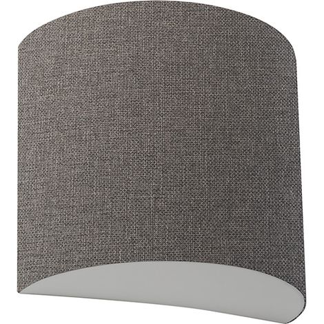 Applique Vivien con Paralume in Tessuto Grigio - Attacco E27 IP20 75W - Lampada da Parete Elegante - Rossini Group (1/5)