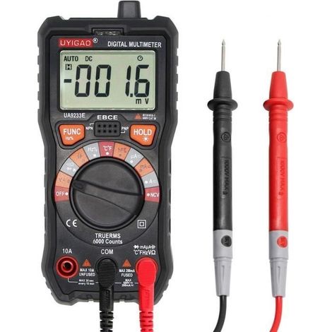 Automatisches digitales Multimeter-Testergerät von UYIGAO mit mehreren Messbereichen zur Messung von Gleichspannung, Wechselspannung und Stromstärke (1/4)