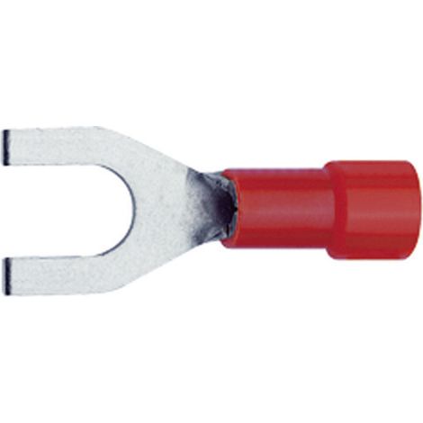 Klauke 620C4 Gabelkabelschuh 0.50 mm² 1 mm² Loch-Ø=4.3 mm Teilisoliert Rot 1 St.