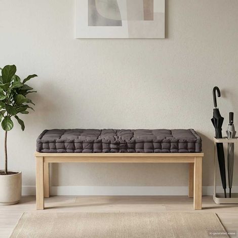 Palettenkissen Baumwolle 120×80×10 cm Anthrazit