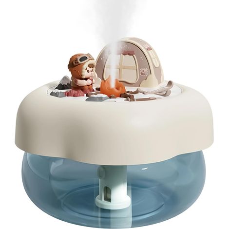 Petit Humidificateur De Bureau,Appareil À Brumisation Double Mode,Humidificateur d'Intérieur avec Éclairage pour Bureau - Pour La Chambre D'Enfant, La Salle D'Étude, Le Salon, Le Dortoir, Le (1/5)