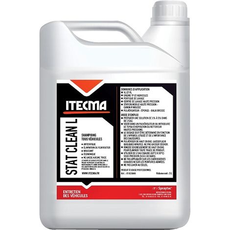 Nettoyant carrosserie concentré STAT CLEAN L bidon de 5 litres - ITW SPRAYTEC ITECMA