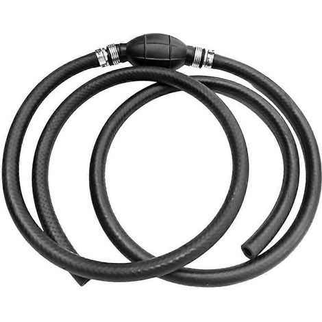 Tuyau d'alimentation en carburant pour bateau de 3/8 pouce (10 mm) et 1,8 m (6 pieds) avec poire d'amorçage, ensemble de tuyau d'alimentation en nylon tressé, tuyau universel de 3/8 pouce (10 mm). (1/5)