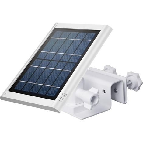 Support de gouttière pour panneau solaire en anneau, support de caméra extérieure, support réglable pour appareil photo et panneau solaire, blanc (1/5)