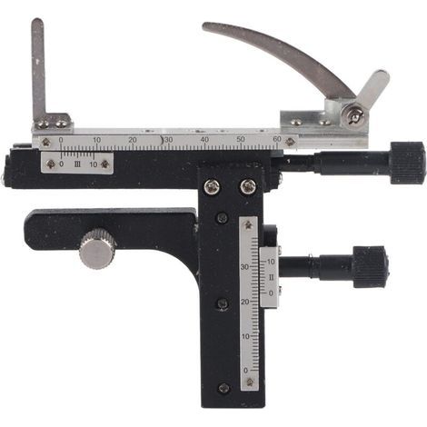 Pied à coulisse Microscope Étape Mécanique Ajustable Calibre De Scène Mobile avec Échelle (1/4)