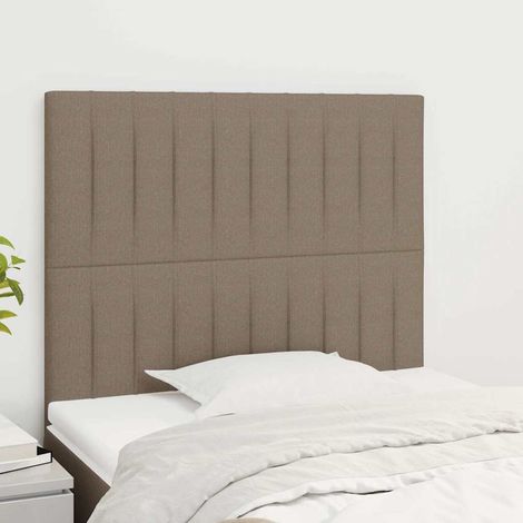 vidaXL Tête de lit Taupe 90x5x118/128 cm Tissu (1/5)