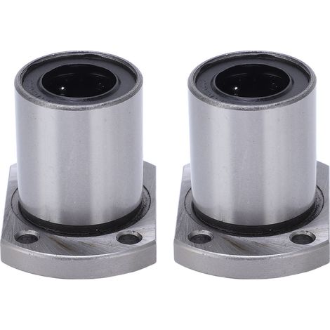 Douille Linéaire LMH16UU pour CNC, 2 Pièces, Diamètre 16mm, Guidage à Billes Ovale