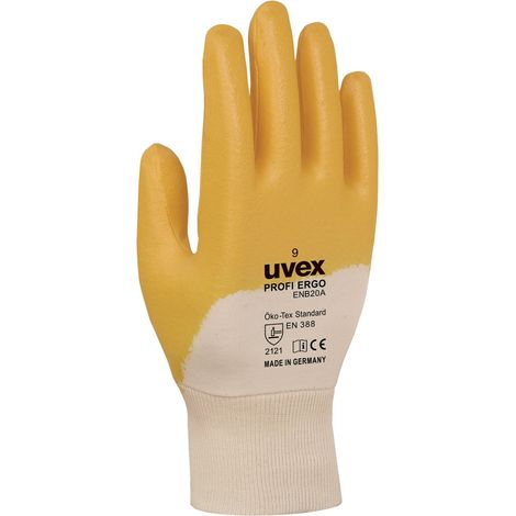 UVEX 60148 10 PROFI ERGO ENB20 GANT DE SÉCURITÉ, TAILLE: 10, BLANC, ORANGE 6014704
