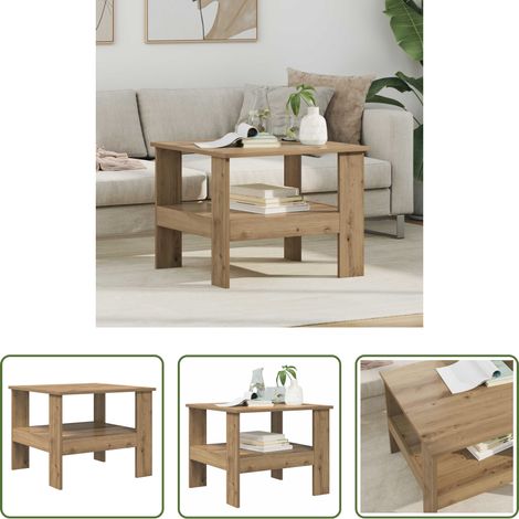 Wohnzimmermöbel - Couchtisch Artisan-Eiche 57 x 55 x 45 cm Holzwerkstoff (1/5)