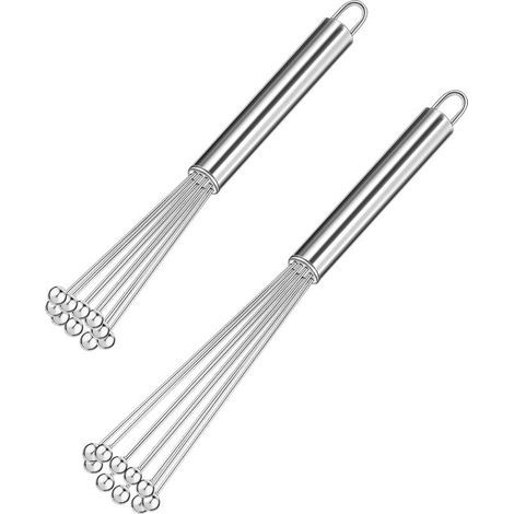 Fouets en acier inoxydable pour mélanger en cuisine (2 pièces) (1/5)