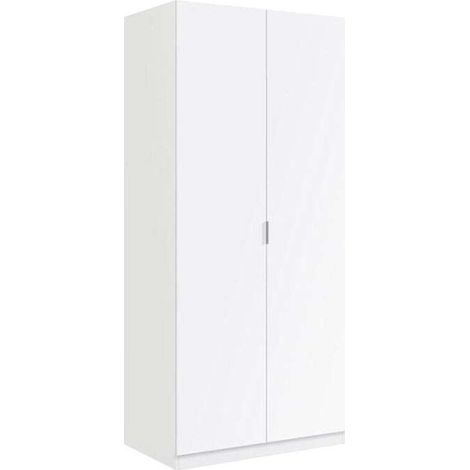 Armario ropero Herro 2 puertas acabado blanco 180 cm(alto)81 cm(ancho)52 cm(largo) (1/3)