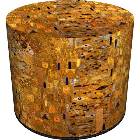 Pouf decorativo rotondo - golden life (1/5)