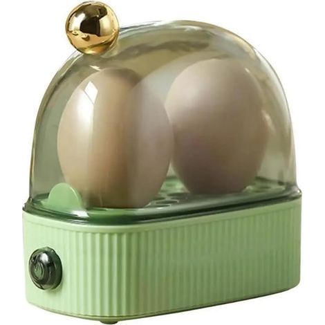 Cuisinière à oeufs électrique - machine à petit déjeuner automatique - cuisson rapide - capacité 2 oeufs - Vert - prise européenne - gadget de cuisine multifonction (1/5)