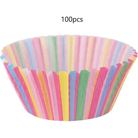 100 Moules à cupcakes, papier rond alimentaire, pour four, fête mariage anniversaire (1/5)
