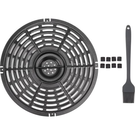 Vassoio di ricambio per friggitrice con manicotto in silicone per spazzola, piatto rotondo antiaderente per uso in cucina e ristorante, 22 cm/8,7 pollici (1/5)