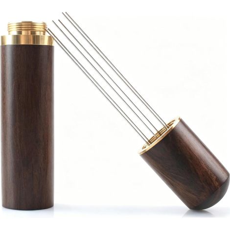 Agitateur à Café Expresso 6 Aiguilles 0,6 mm, Outil de Distribution pour Expresso, Aiguille à Expresso, Accessoires pour Machines à Expresso, Diffuseur en Acier Inoxydable avec Base (1/5)