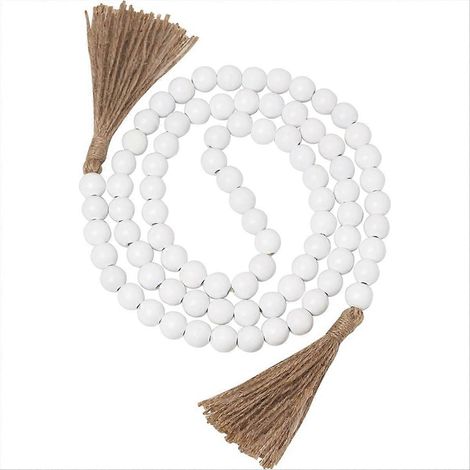 Guirlande décorative de perles en bois de style champêtre, perles en bois pour la décoration intérieure (1/5)