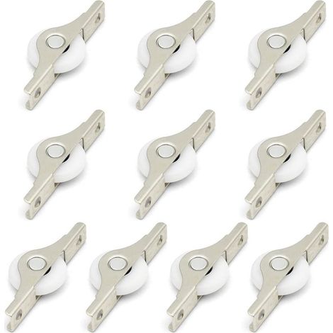 10 mini ruedas de goma blanda con placa metálica y tornillos para muebles (1/5)