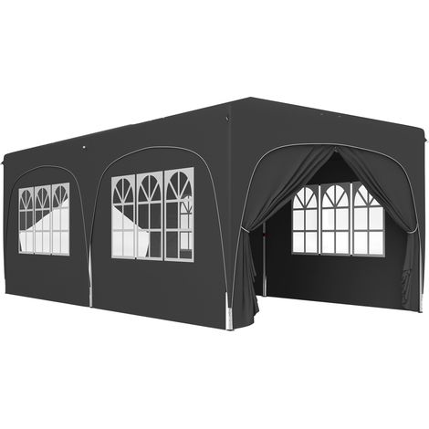 Tonnelle Centulio Pop-Up Automatique 3x6m Anthracite Résistante UV & Réglable (1/5)