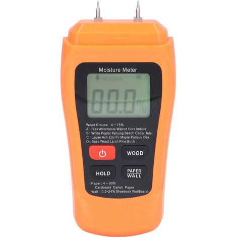 Digitales Feuchtigkeitsmessgerät MT18 mit hintergrundbeleuchtetem LCD-Bildschirm, Hygrometer für Holz, Baumaterialien, Papier und Erde (1/5)
