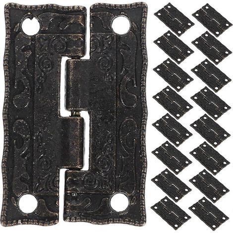 24 charnières décoratives vintage en métal pour boîtes en bois, motif antique (1/5)