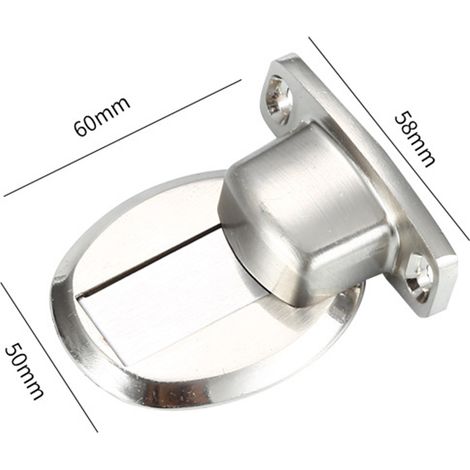 Butée de porte magnétique robuste en métal, avec adhésif 3M et vis dissimulées, pour porte de maison ou de bureau. (1/5)