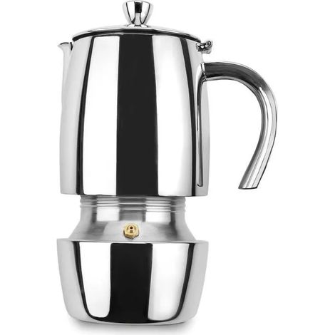 Macchina da caffè Lacor luxe acciaio inox 6 tazze 18,5 cm