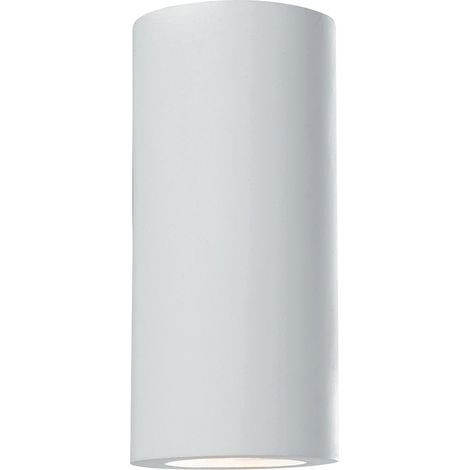Applique BANJIE in gesso bianco verniciabile a luce biemissione 16 cm. (1/3)