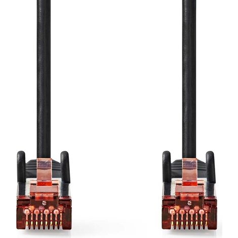 Nedis CAT6-Netzwerkkabel / RJ45 Stecker / RJ45 Stecker / S/FTP / 1.00 m / Rund / LSZH / Schwarz / Label