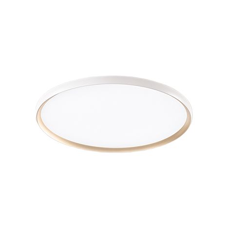 Plafonnier Led Circulaire En Métal Blanc Mat Et Or, 45W Cct Dimmable, Diamètre 58,5 Cm, Éclairage D'Intérieur De Design - Perenz (1/2)