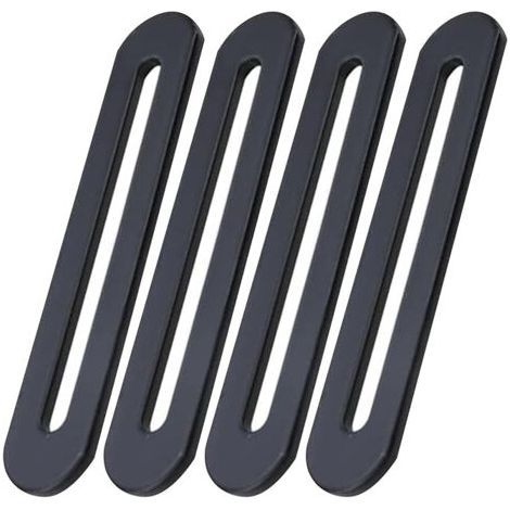 Pattes de Fixations 155 x 19mm Patte de Fixation Noir en Acier Inoxydable Pattes D'assemblage pour Réparation Connexion Fixations Meubles 4PCS (4, 15519mm) (1/5)