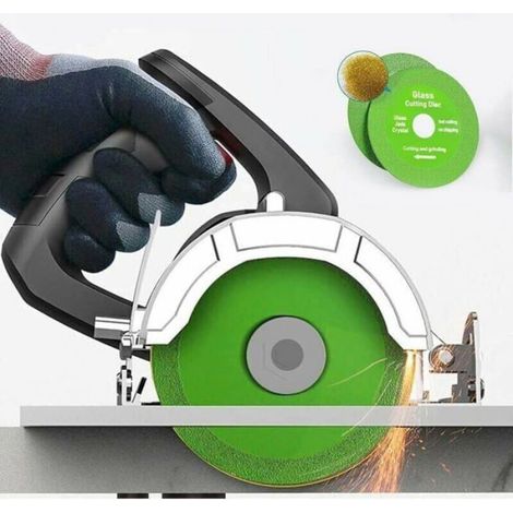 Disques Coupe Verre 2 Pièces, Meule Tronçonner Carrelage Marbre, Lame Scie Angle Grinder (1/4)