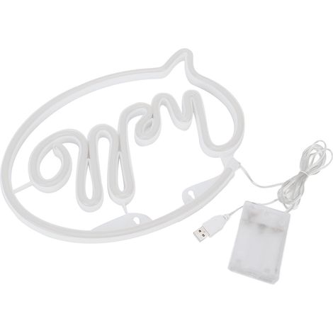 Neonlicht, USB-betrieben, batteriebetrieben, LED-Neonschild „Hello“ für Restaurant- und Bardekoration, 5V (1/5)