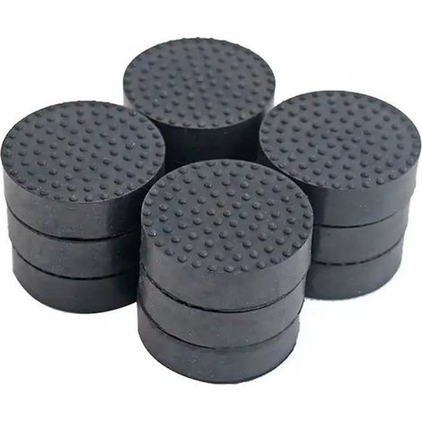 APEX Lot de 20 patins pour pots de fleurs — ronds, noirs, 48 × 14 mm — en caoutchouc pratiques et esthétiques. (1/4)