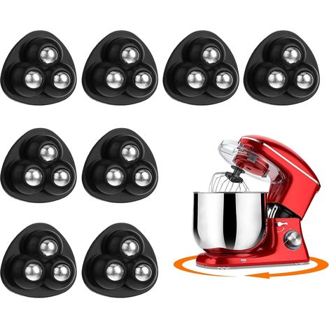 Lot de 16 Roulettes Pour Meubles - 360 ° - Mini Roulettes à Billes Autocollantes - Avec 3 Billes En Acier - pour Machine à Café, Poubelle, Appareils (1/4)
