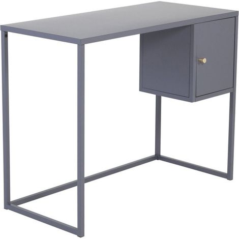 Bureau Design Avec Porte "Bakal" 95cm Gris Clair (1/5)