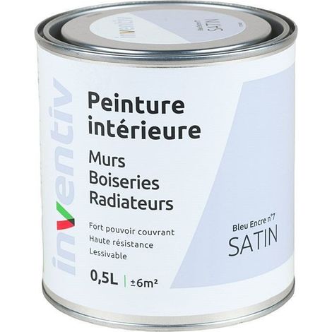 Peinture Intérieure Satin Bleu Encre 7 - 0,5L - INVENTIV