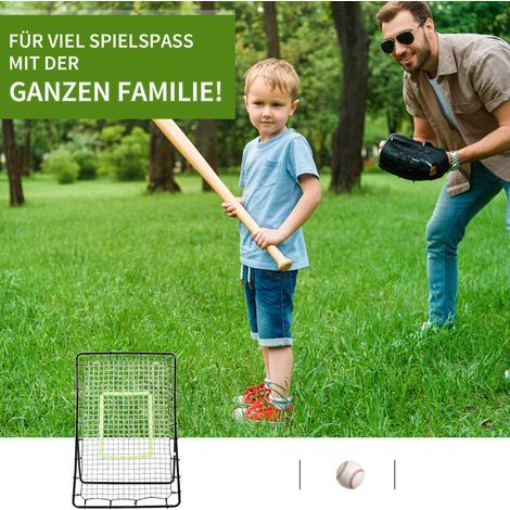 75 x 126 cm Fußball-Rebound-Tor aus Stahl und Polyethylen, Trainingshilfe, Schwarz (1/5)