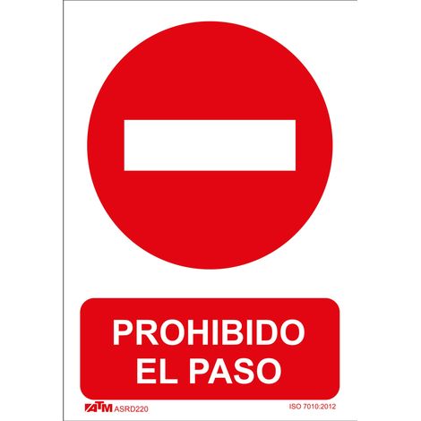 Cartello di divieto di accesso in PVC marca ATM misura 30x40 cm e alta visibilità.