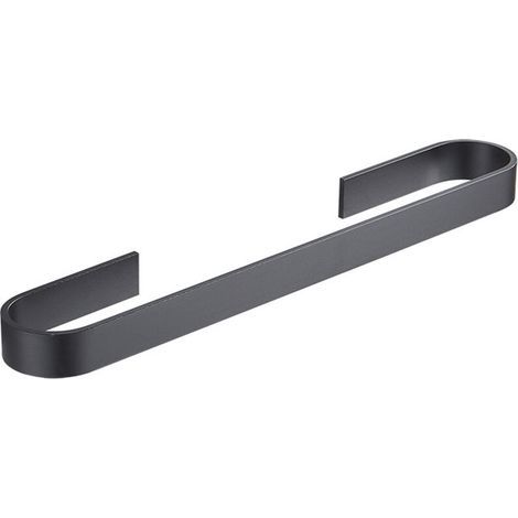 Porte-serviettes Space en aluminium, adapté à la salle de bain et à la cuisine, gain de place, 35 cm (noir) (1/5)
