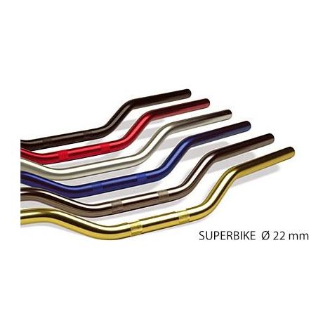 Manillar TRW ZF de aluminio de 22 mm para superbikes, color titanio - MCL106A