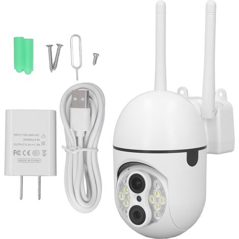Caméra WiFi 1920x1080P, détection de mouvement, vision nocturne, surveillance pour bureau intérieur, prise US 100-240V (1/5)